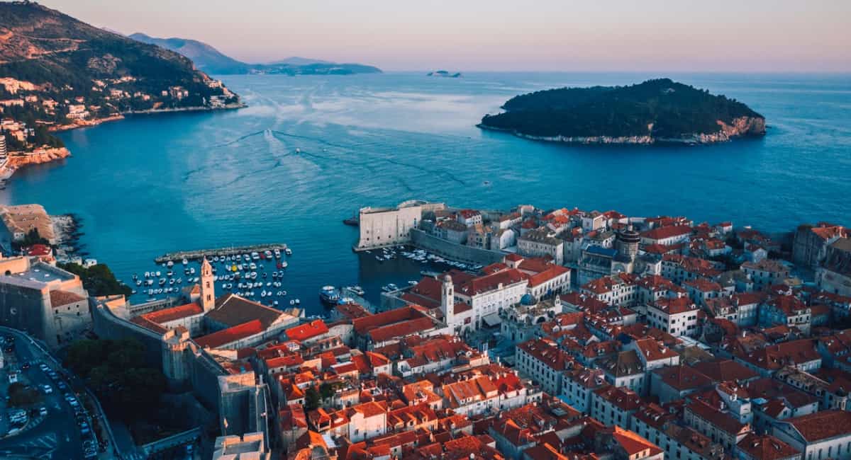 Croatia Scenic View Overlooking Dubrovnik