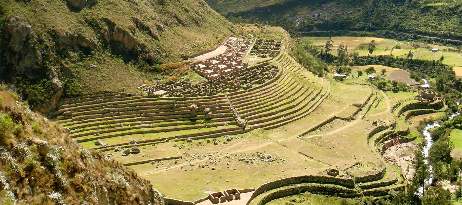 Long winding roads of the Inca Trail Peru