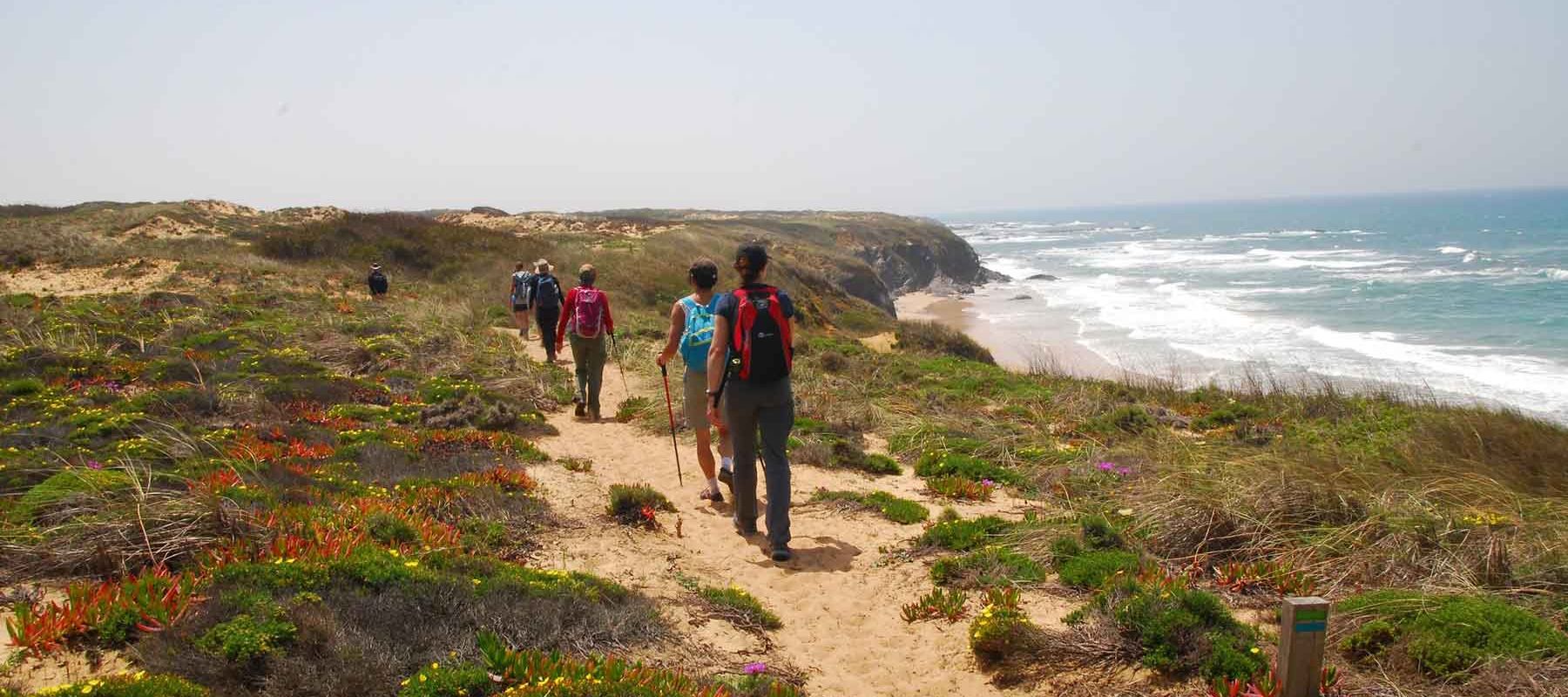 Group Hiking On Portugal's Vincentina Trail