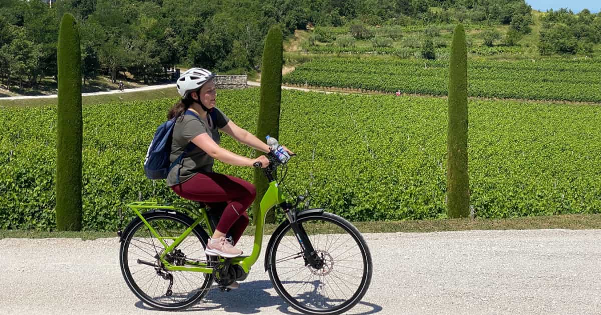 traveler using an ebike