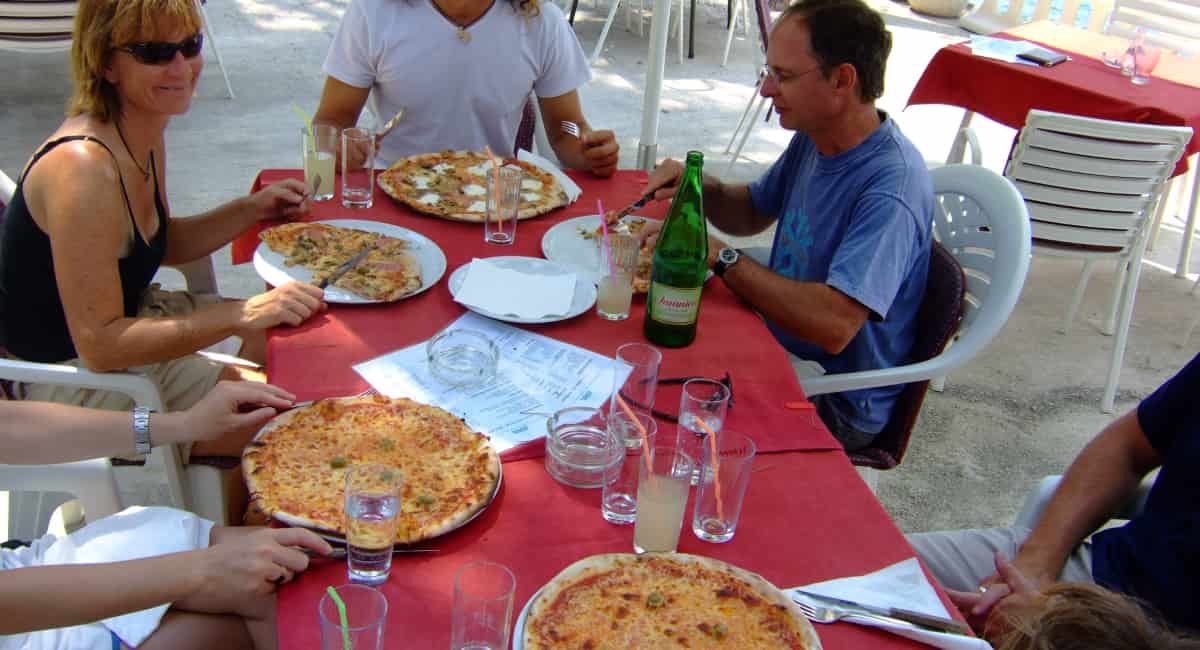 Eating outdoors in Croatia