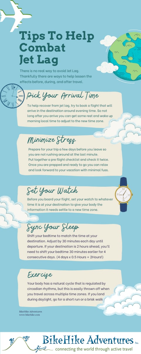 Jet Lag Tips Infograph