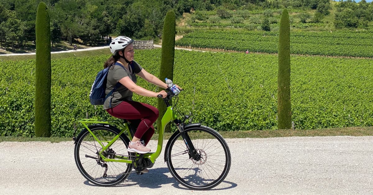 traveler using an ebike