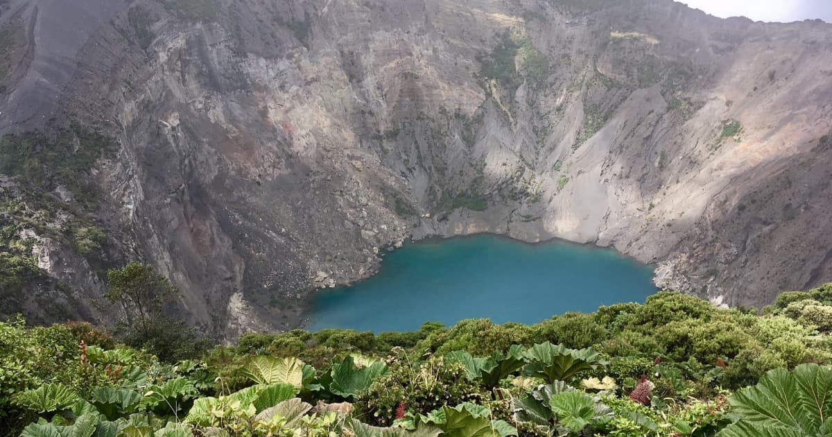 crater of a volcano