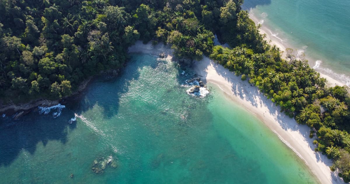 coastal island beach of Costa Rica