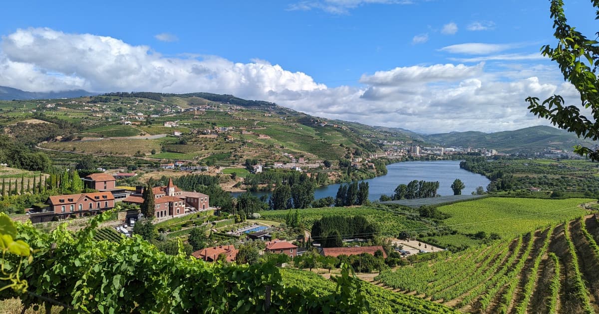 View of a Romanian town and landscape