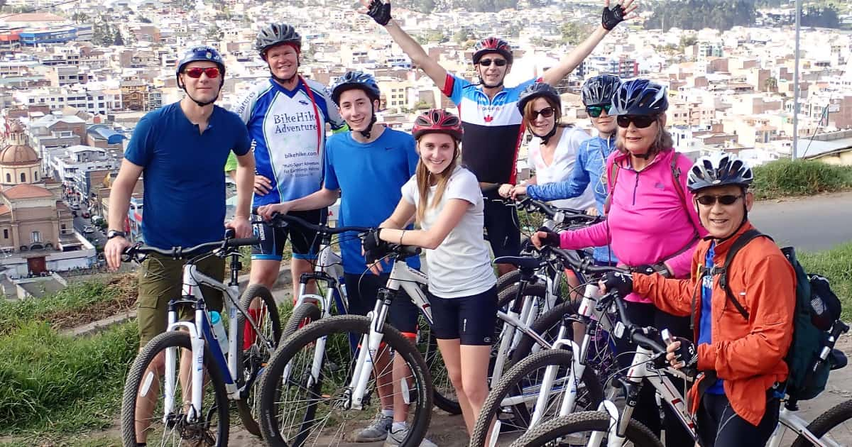 Family cycling group