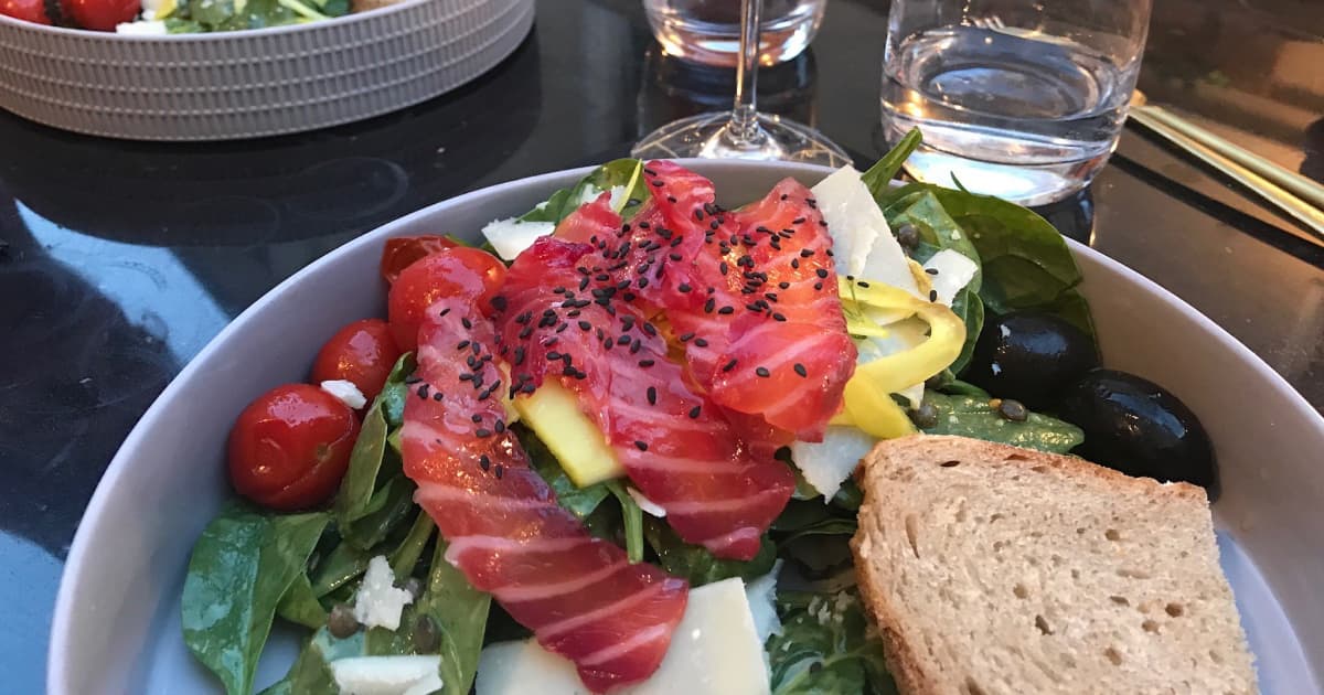 a selection of slovenian local ingredients on a plate