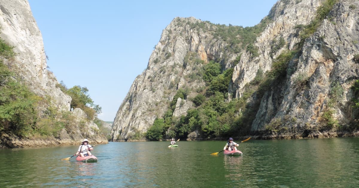 Kayaking lake ohrid 