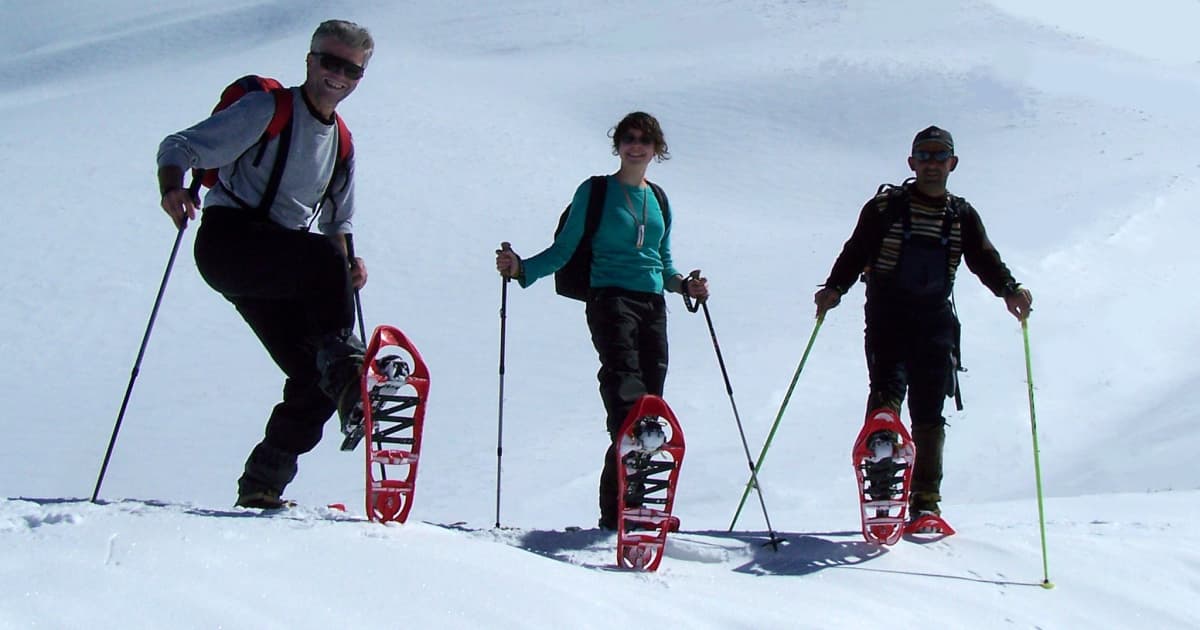 3 people skiing on top of a slope ready to drop in