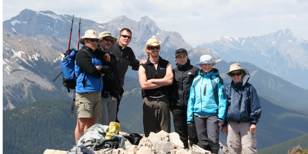 Group Of Travelers on Mountain