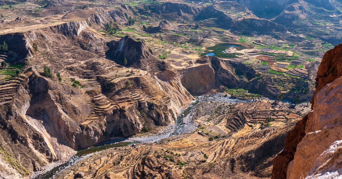 landscape view of Colca Canyon