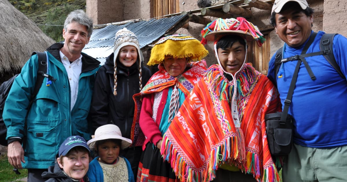 with a local family at a homestay