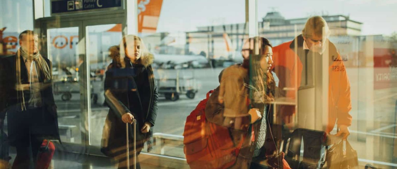 Group Arriving At Airport 