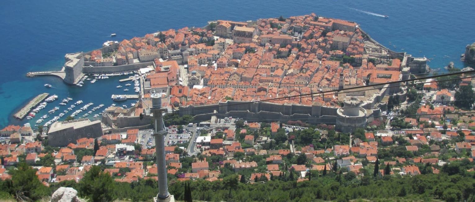 landscape image of Dubrovnik Croatia in summer