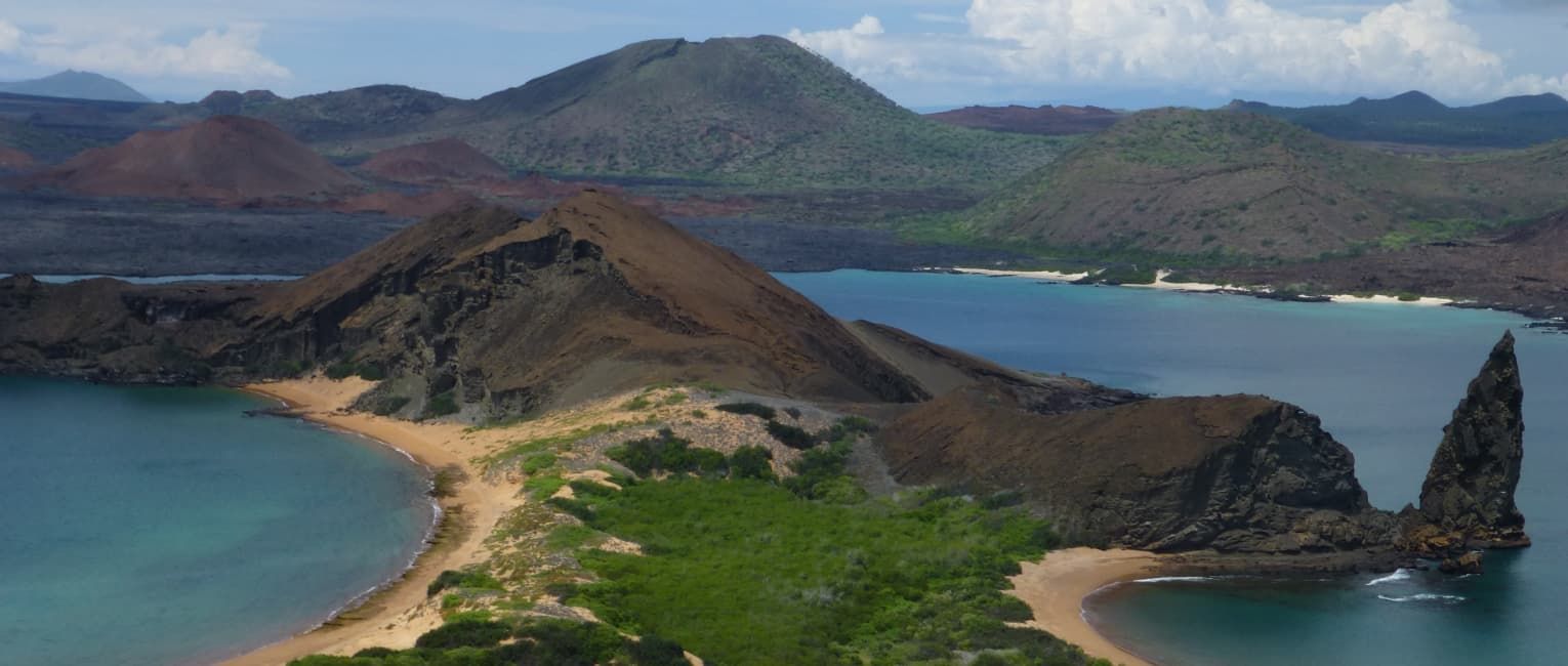 An aeriel view of the Galapagos Islands