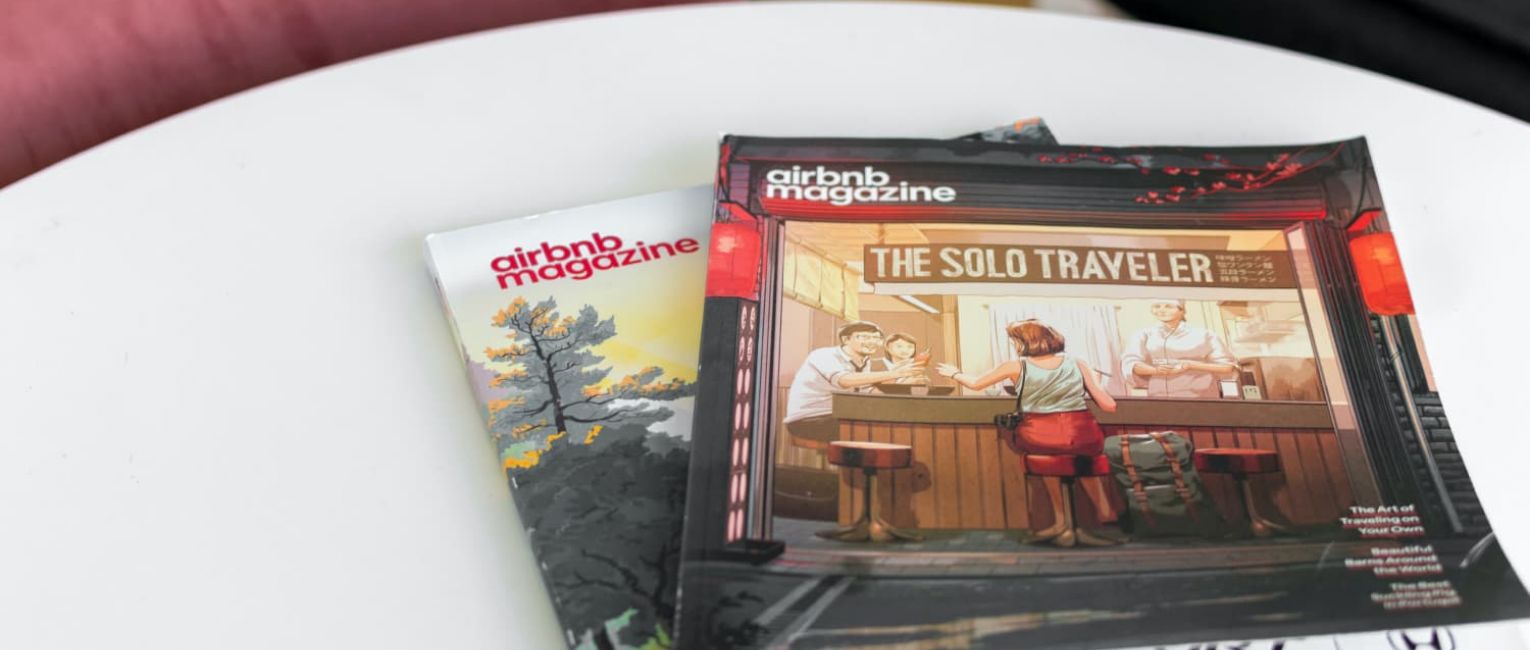 Travel Magazines on table