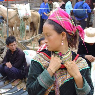 Vietnam Local Market Hill Tribe Villages Sapa Culture