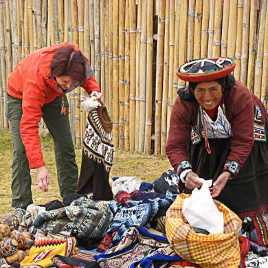 Shopping Local Market Peru Handicrafts