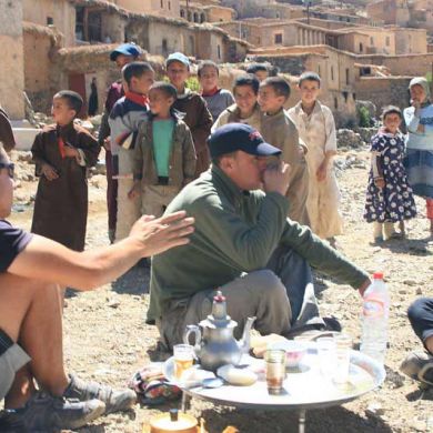 Tea with Villagers Morocco