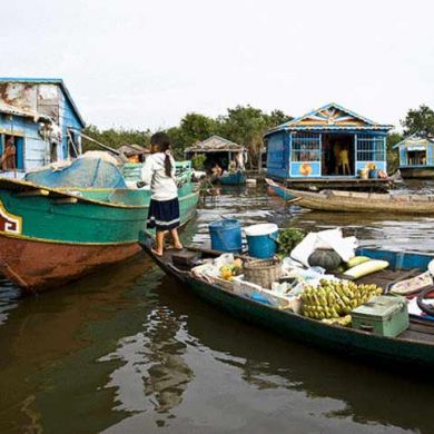 Cambodia Adventure Vacation Packages Tonle Sap Lake Floating Market