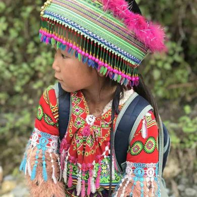 Northern Vietnam Local Hill Tribe Village Children