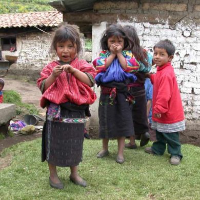 Local Children in Guatemala Highlands
