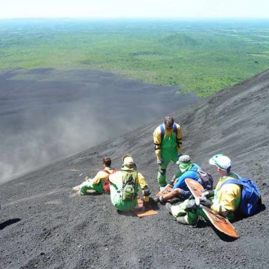 Cerro Negro Volcano Sandboarding Nicaragua Adventure Travel