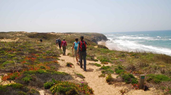 Group Hiking On Portugal's Vincentina Trail
