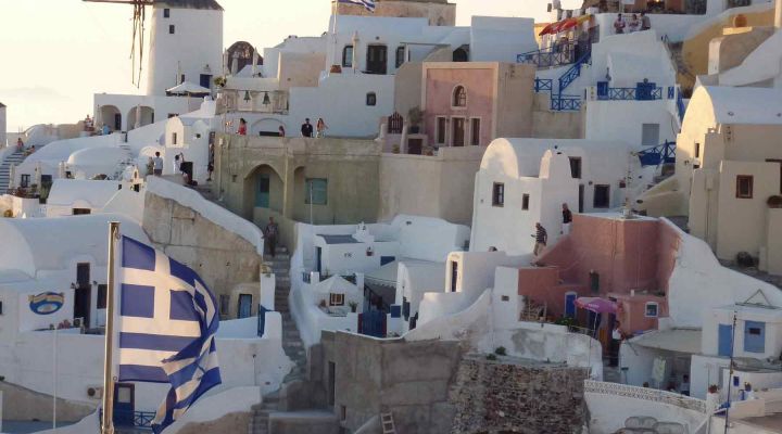 Santorini village of Greece