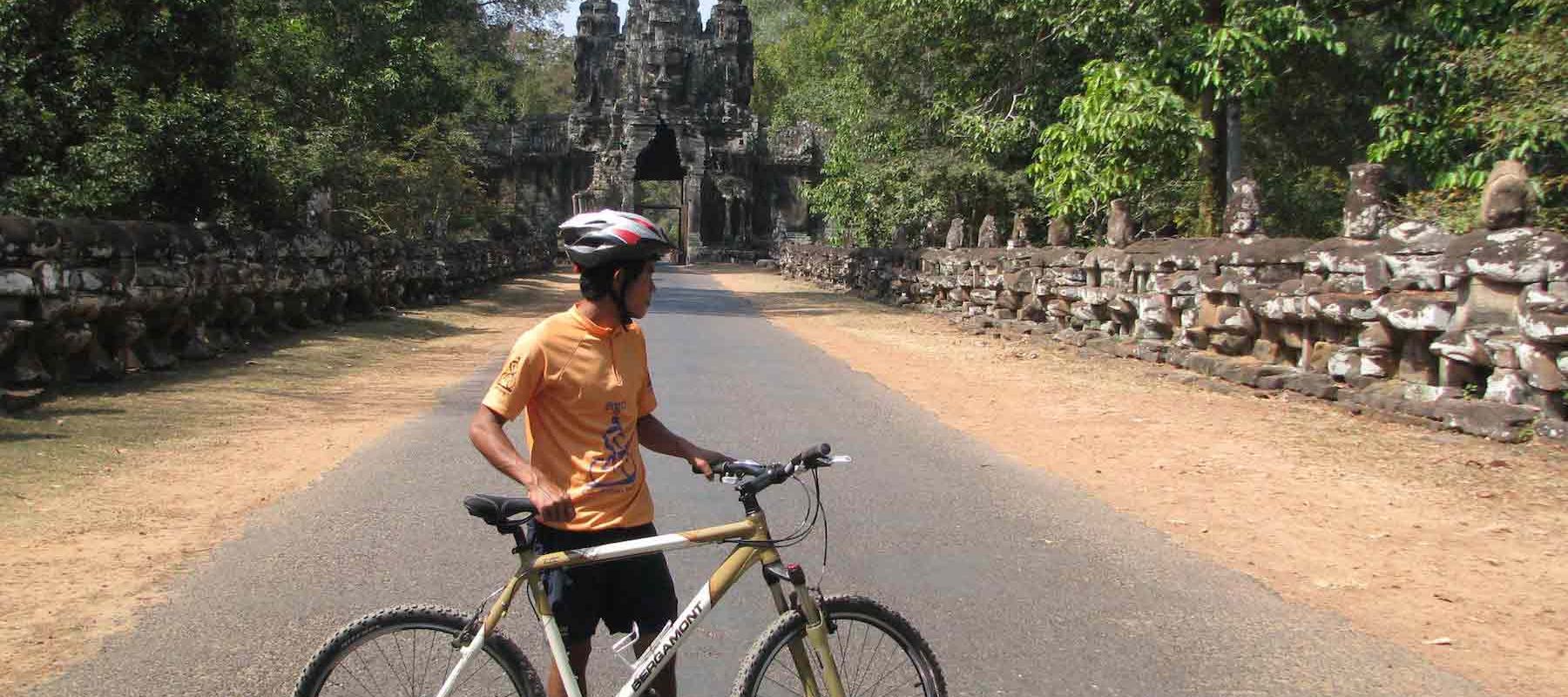 Biking in Cambodia Angkor Wat
