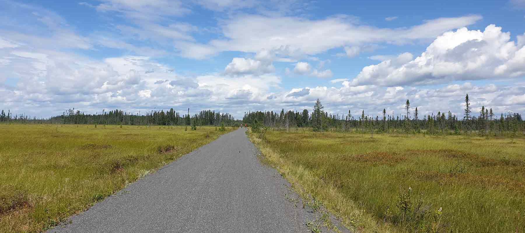 Open road view of Lac Saint Jean Quebec