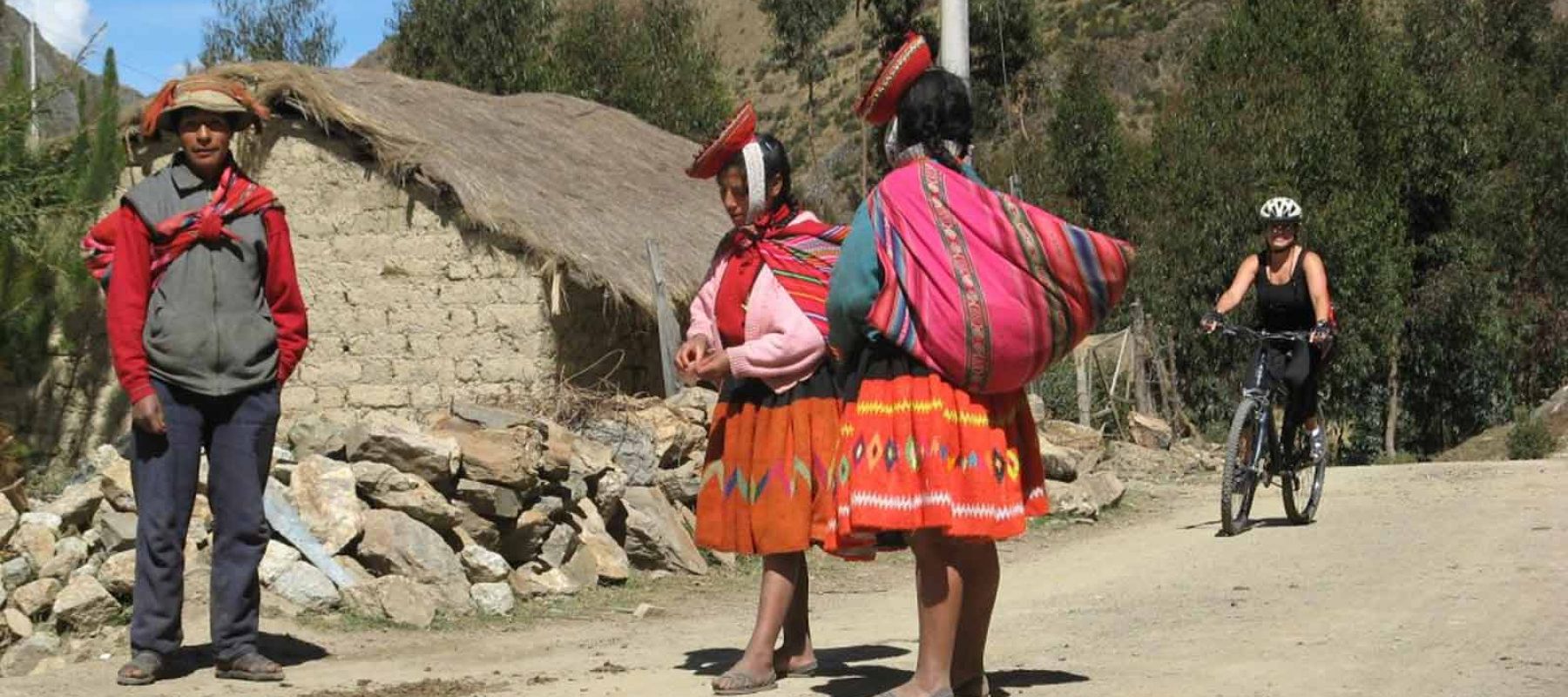 Hiking dirt roads in Peru Cuzco