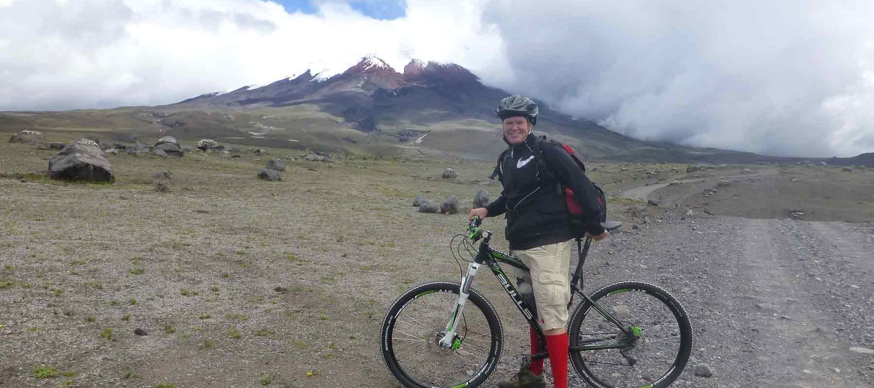 Cycling bike trail in Ecuador