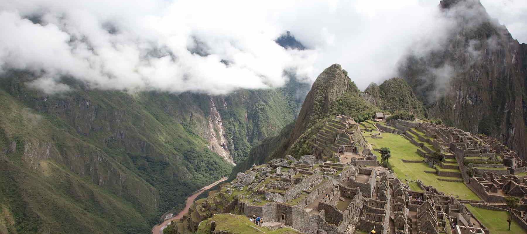 Machu Picchu Peru, mountains and cliffs scenic view