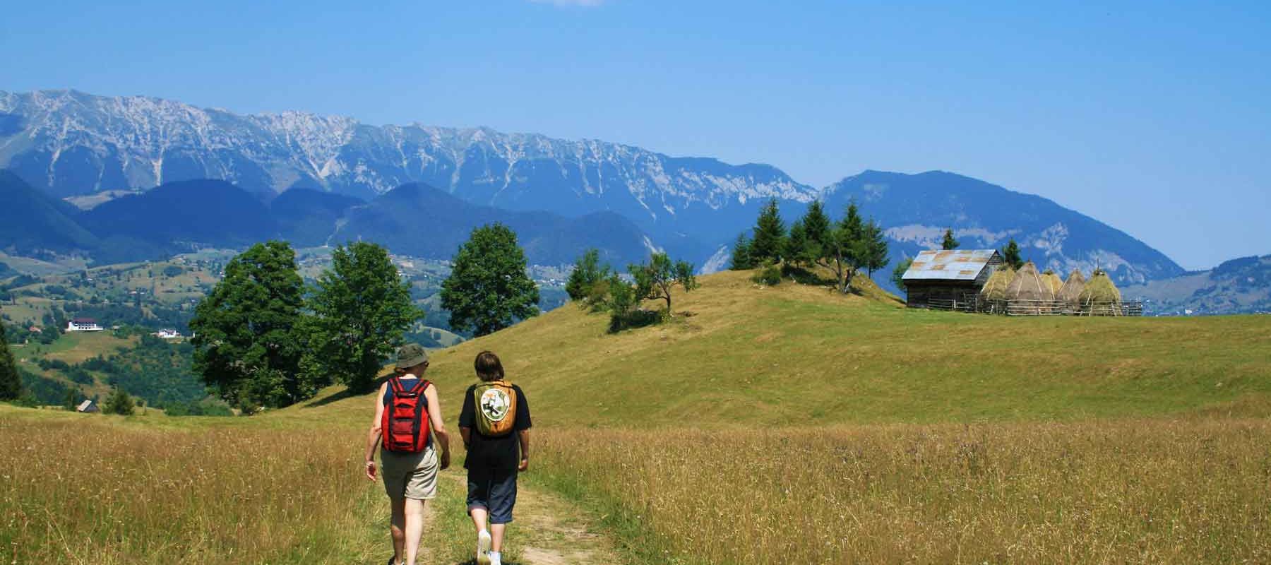 2 Travelers Hiking the Carpathian Mountains