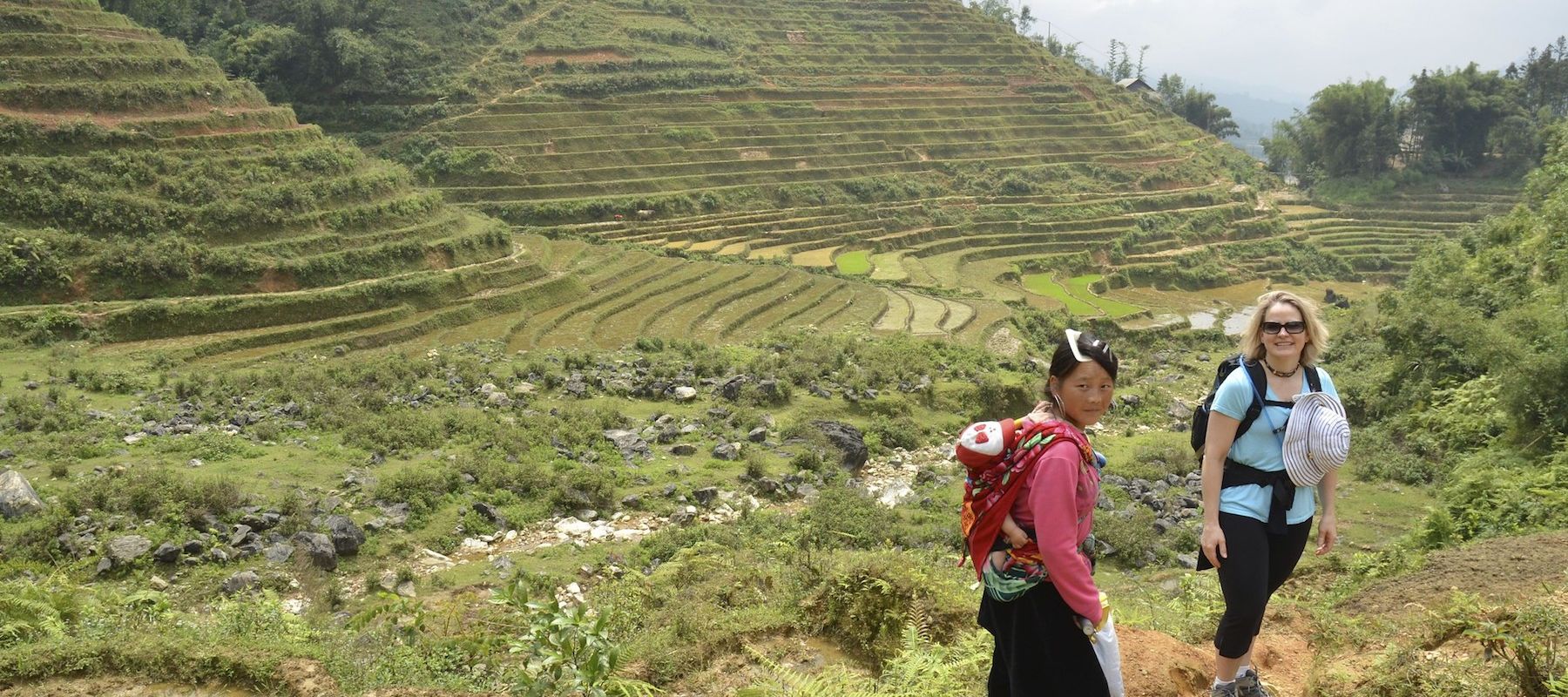 hiking Sapa mountains in vietnam