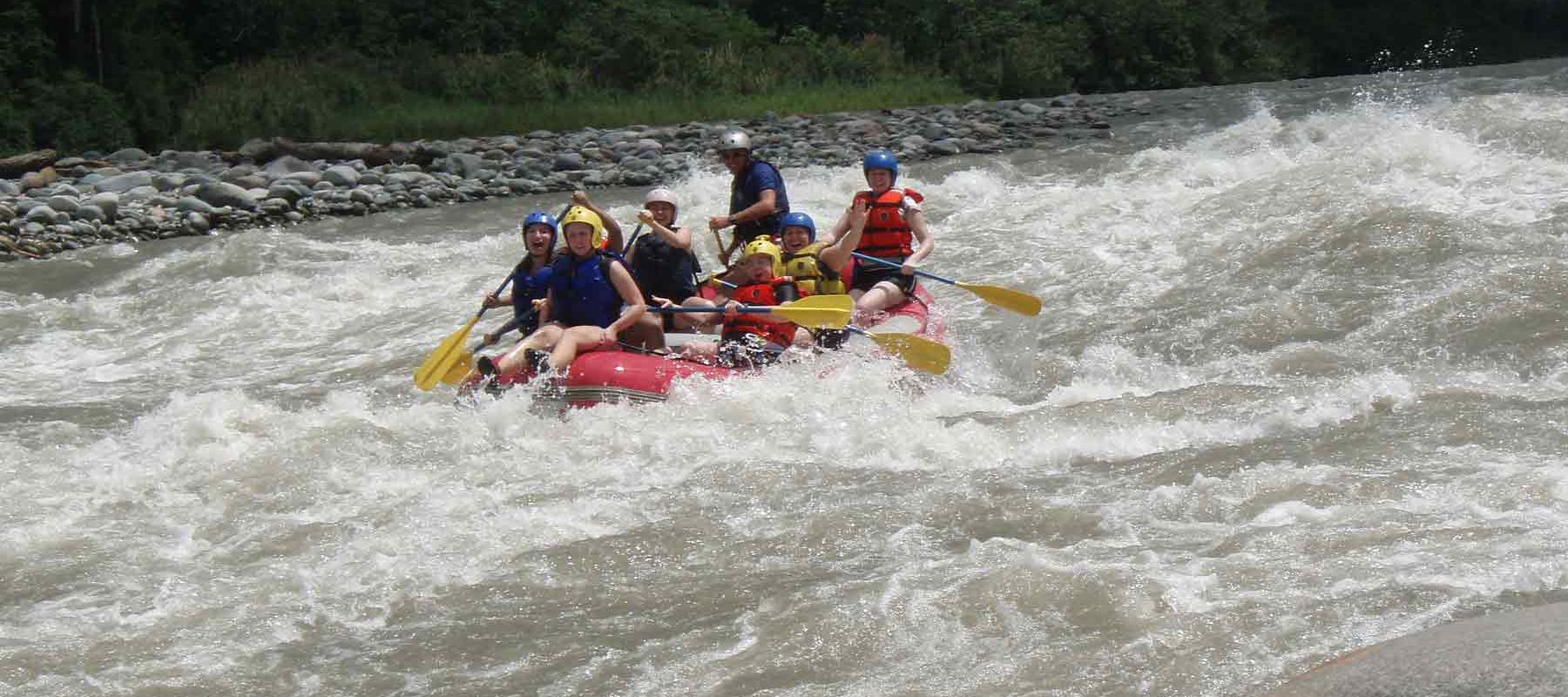Whitewater Rafting River In Ecuador